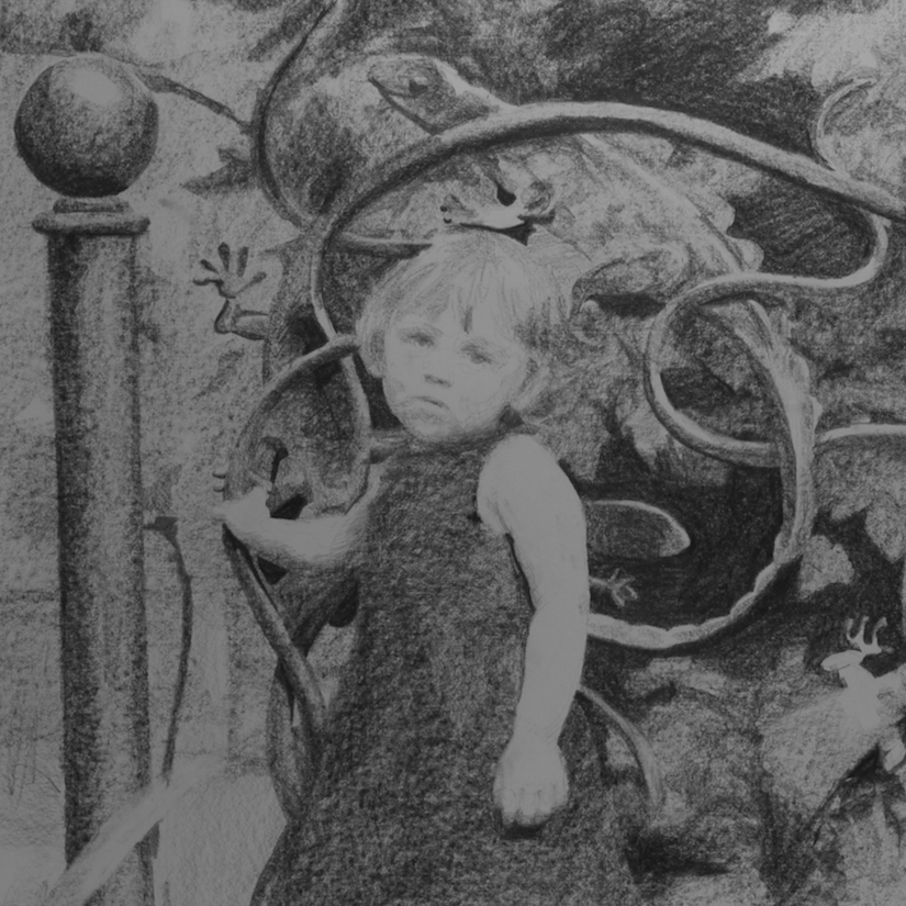 At the Gate — oil on linen by Jenny Lyon