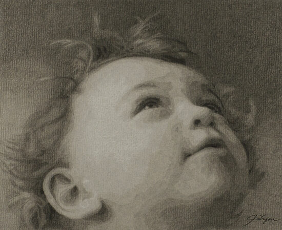 Hope — charcoal on paper by Jenny Lyon
