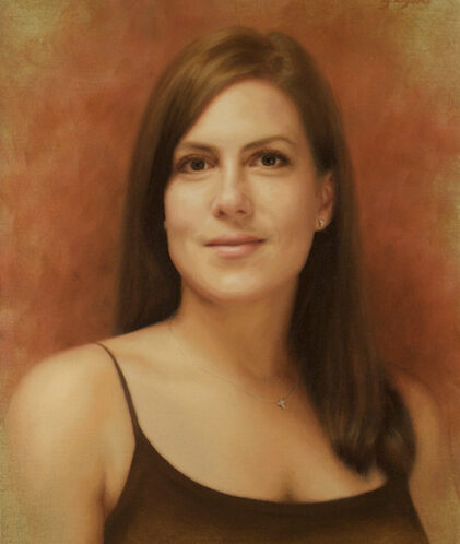 Lindsay — oil on linen by Jenny Lyon
