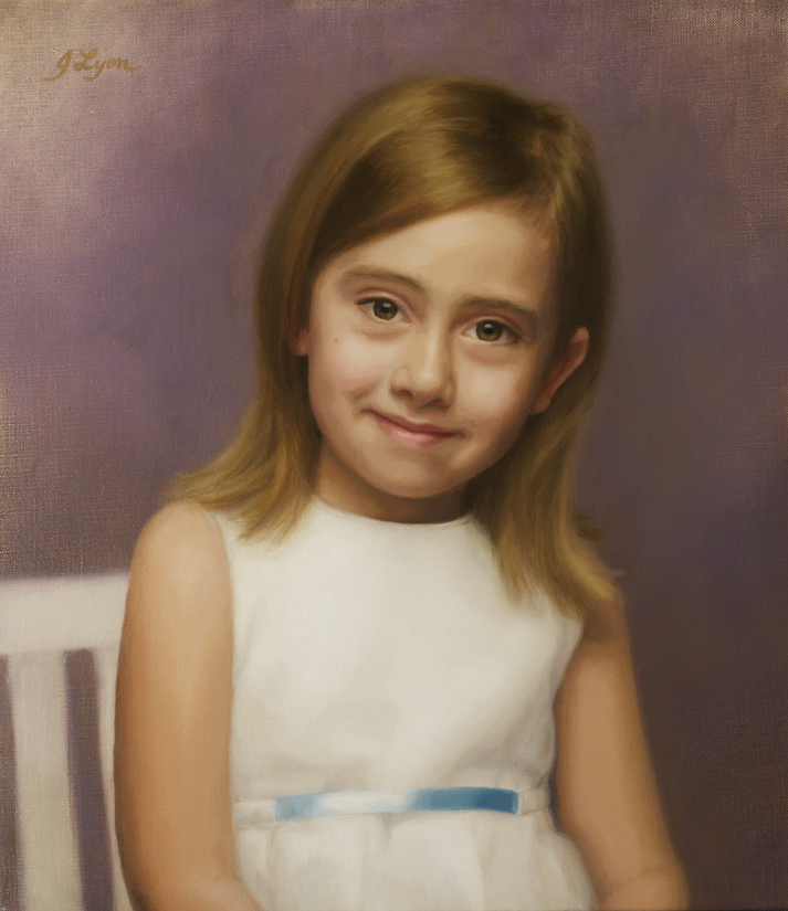 child portrait oil painting by Atlanta portrait artist Jenny Lyon