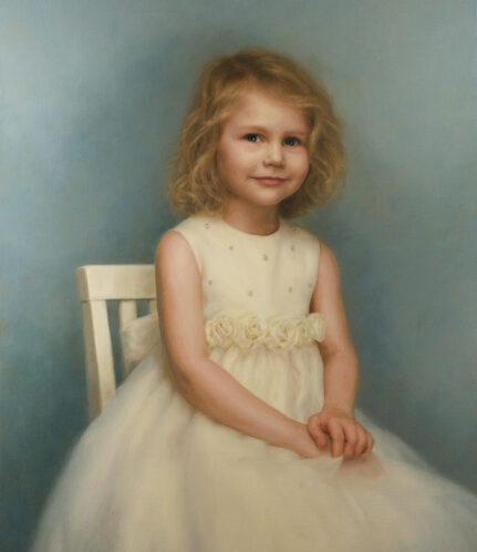 child portrait oil painting by Atlanta portrait artist Jenny Lyon