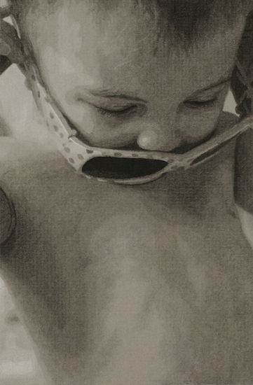 baby portrait drawing by Atlanta portrait artist Jenny Lyon